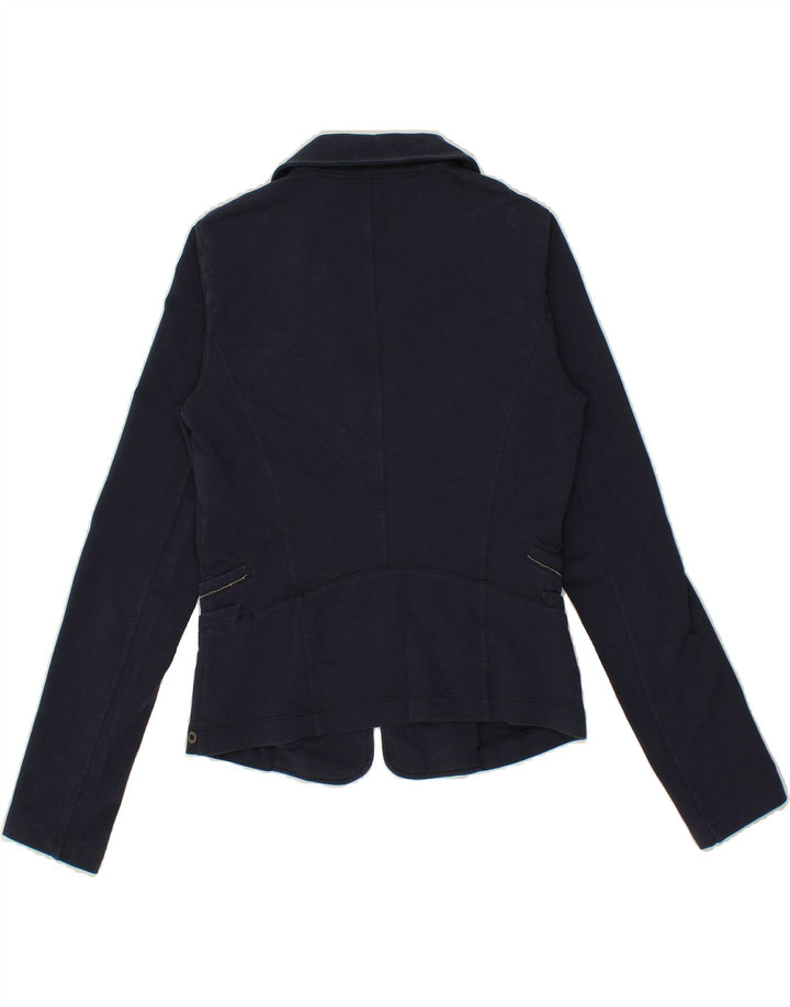 PENNY BLACK Womens Blazer Jacket UK 8 Small Navy Blue Cotton Vintage Penny Black and Second-Hand Penny Black from Messina Hembry 