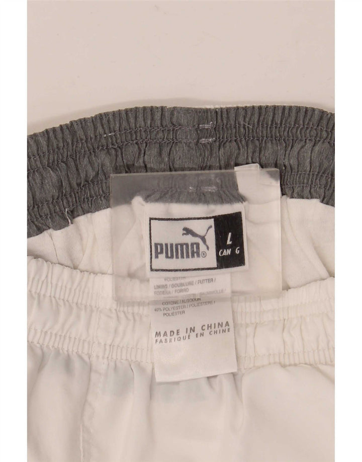 Pantaloncini sportivi da uomo Puma Large bianchi in poliestere