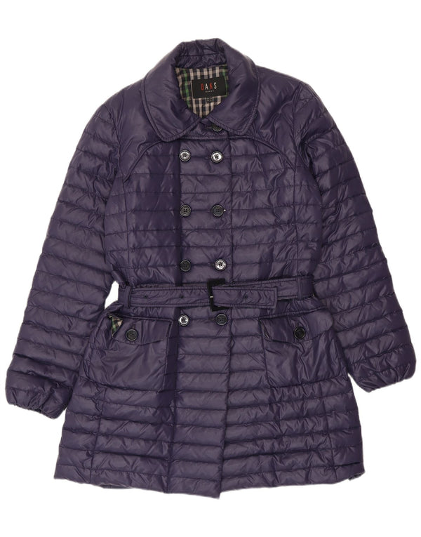 DAKS Polstret frakke til kvinder UK 12 Medium Lilla Polyester