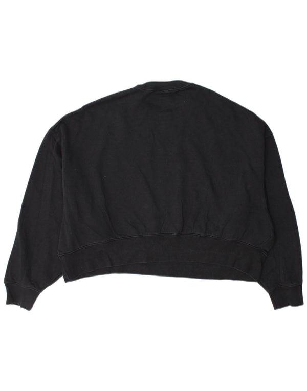 Felpa oversize da donna Nike UK 10 piccola in cotone nero