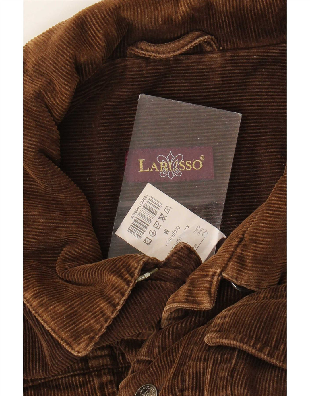 Larusso Mens Corduroy Jacket UK 38 Medium Brown Cotton