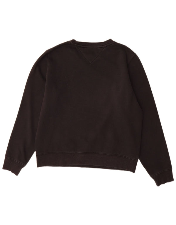Tommy Hilfiger moletom feminino jumper UK 14 médio algodão preto