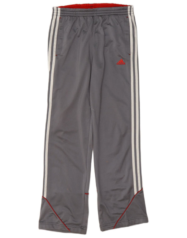 Adidas Boys Tracksuit Trousers 13-14 Years Grey Polyester