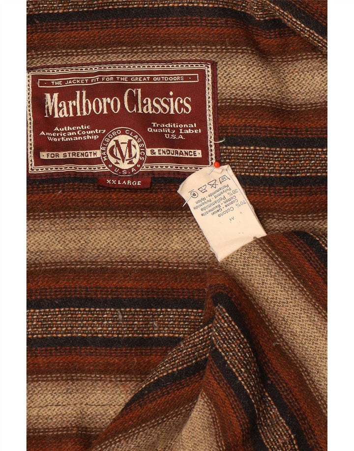 Męska kurtka użytkowa Marlboro Classics UK 44 2XL Brązowa, bawełniana