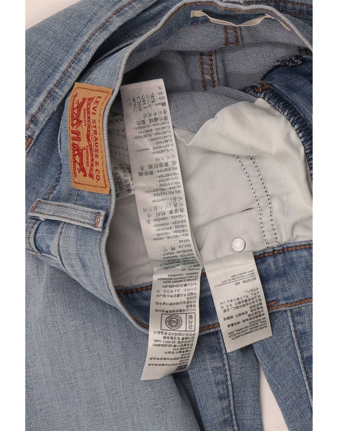 Levi's Womens 314 Shaping Straight Jeans W28 L32 Blue Cotton