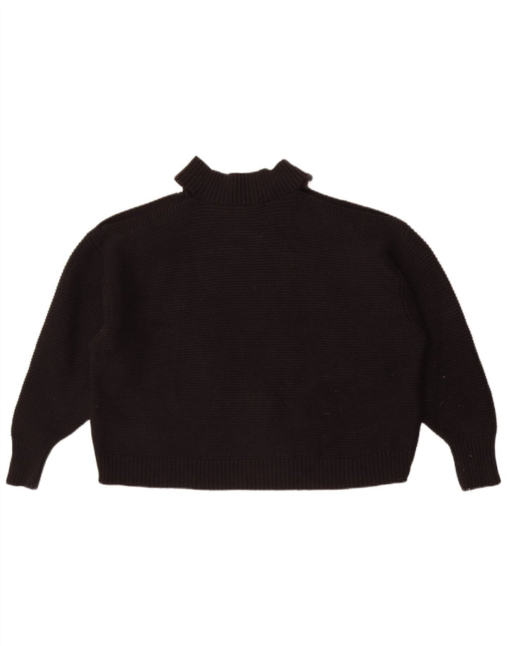 Zara Suéter feminino oversized com gola de tartaruga Reino Unido 14 médio preto