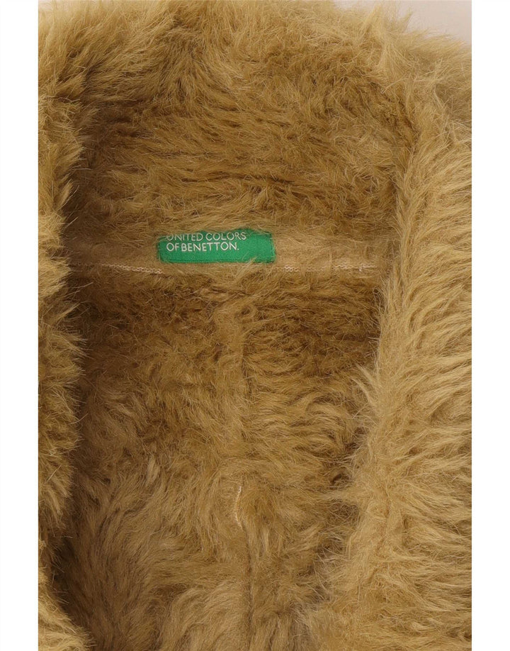 Jaqueta Sherpa feminina Benetton IT 46 grande poliéster verde