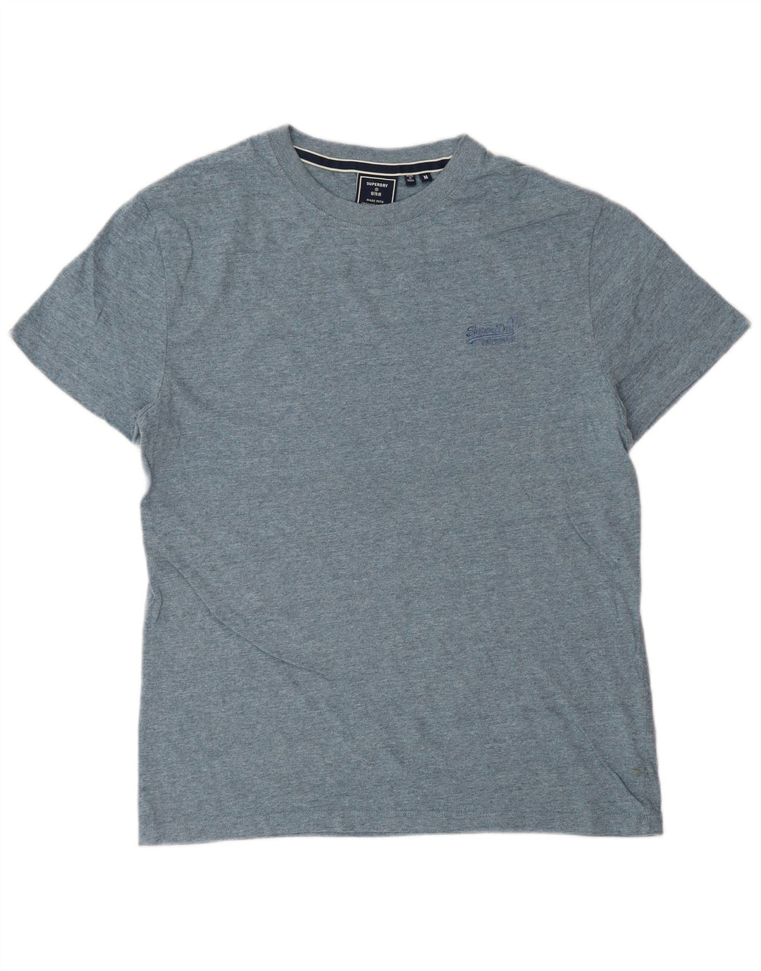 SUPERDRY Mens T-Shirt Top Medium Blue Cotton