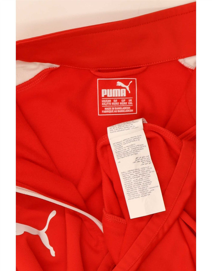 Puma Veste de survêtement pour homme 2XL Rouge Colorblock Polyester