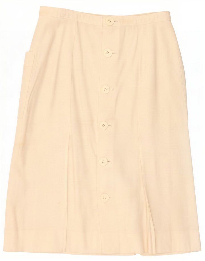Vintage Damen Midirock Medium W28 Beige
