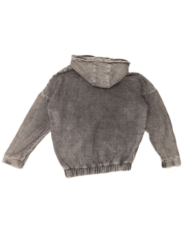 Zara Womens Hooded Oversized Hoodie Jumper UK 10 Small Grey