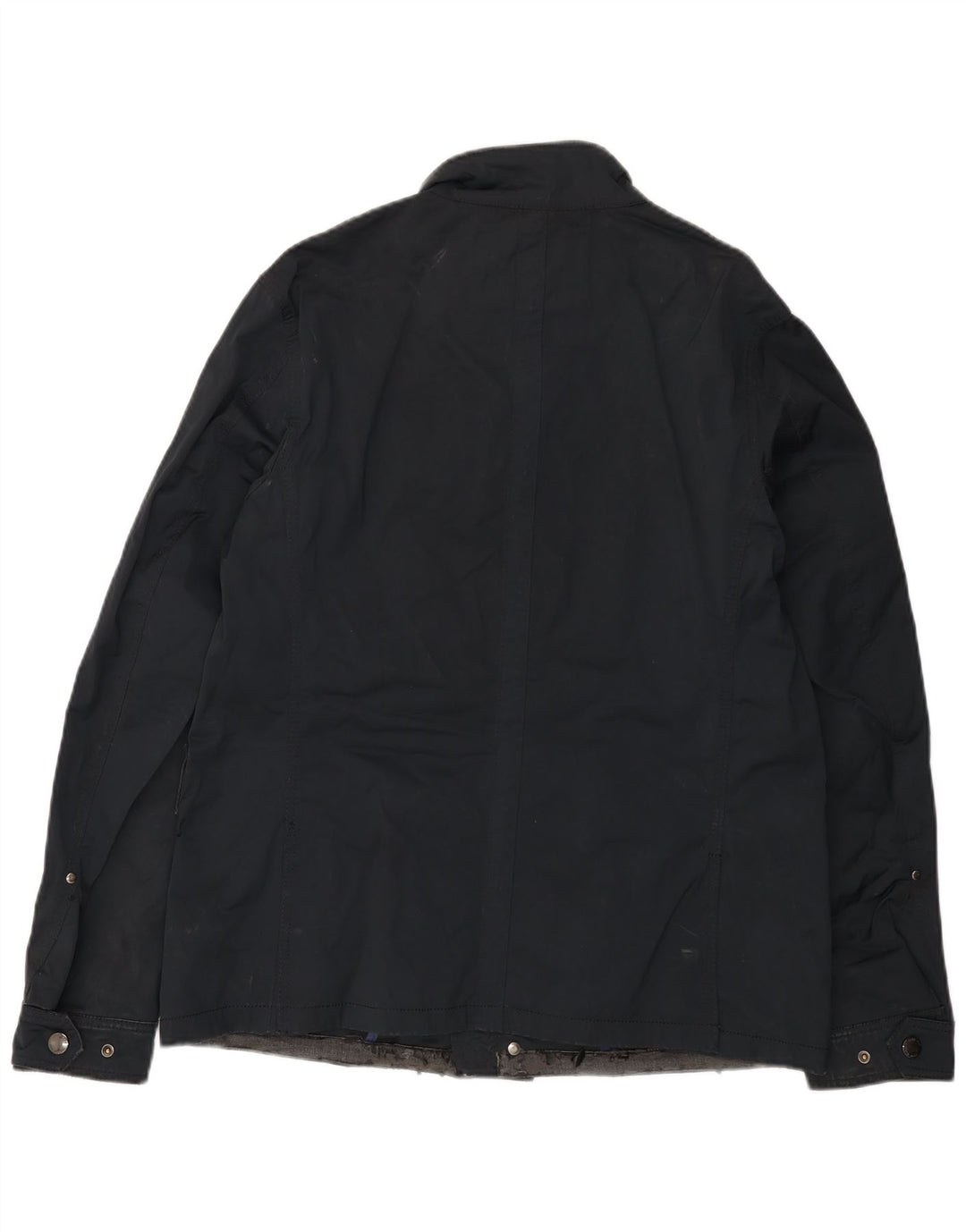 Zara Herre Utility Jacket UK 42 XL Navy Blue Polyester