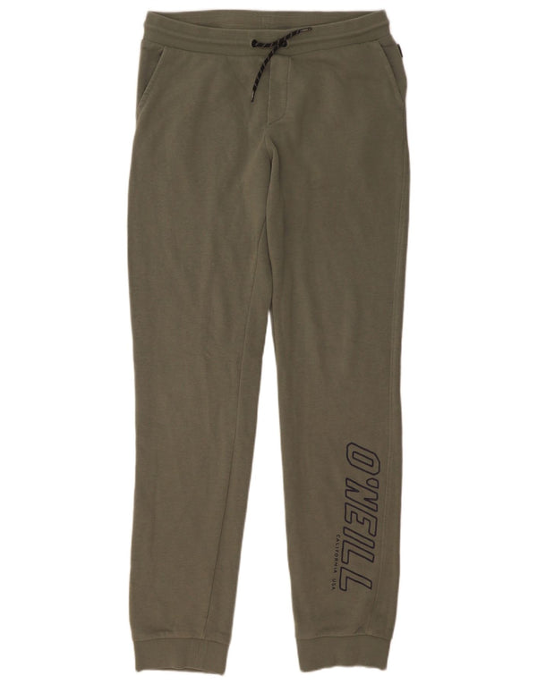 Calça esportiva feminina O'Neill com estampa gráfica e joggers Reino Unido 14 algodão cáqui médio