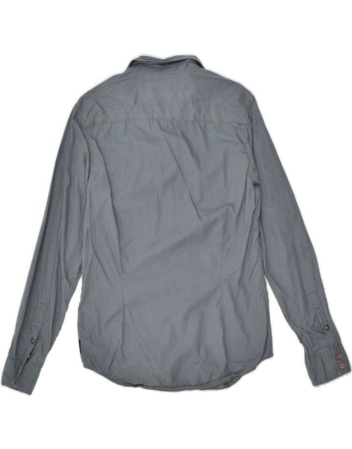 DKNY Mens Military Shirt Small Grey Cotton | Vintage Dkny | Thrift | Second-Hand Dkny | Used Clothing | Messina Hembry 