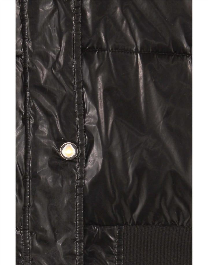 Guess Girls Hooded Padded Jacket 13-14 Years Black Polyurethane