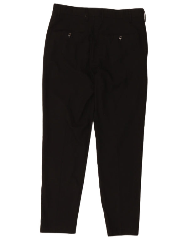 Zara Ανδρικό Slim Suit Παντελόνι EU 40 Medium W31 L27 Μαύρο Πολυεστέρας