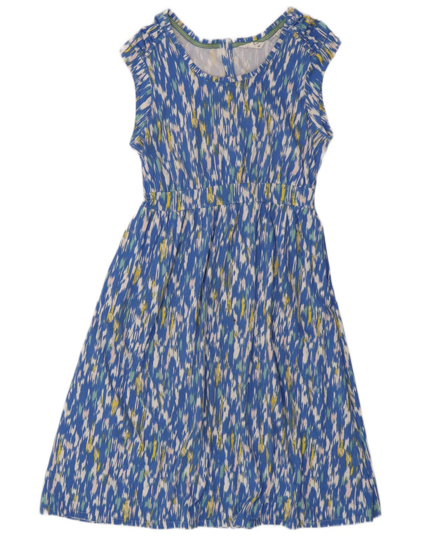 White Stuff Womens A-Line Dress UK 16 Large Blue Ikat