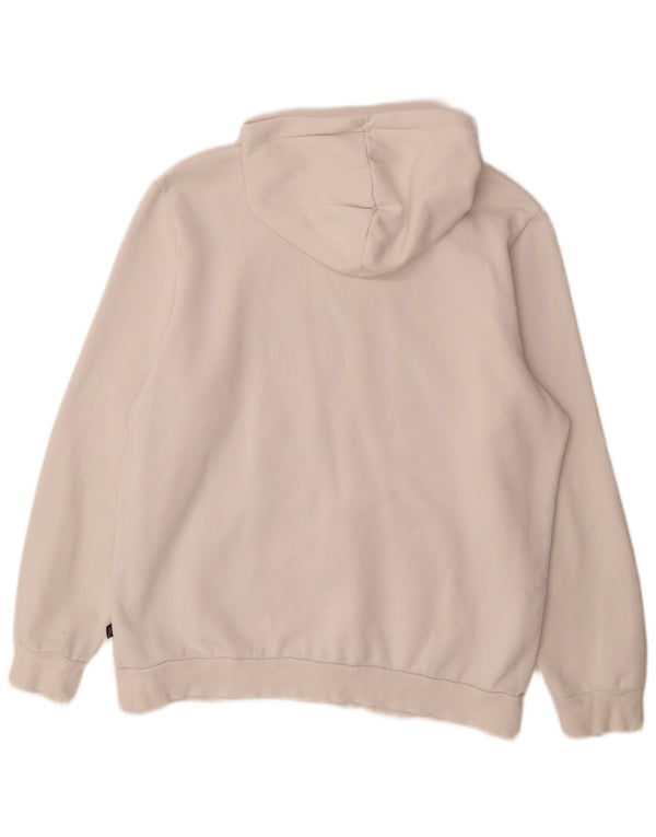 Puma Mens Graphic Hoodie Jumper Large White Cotton