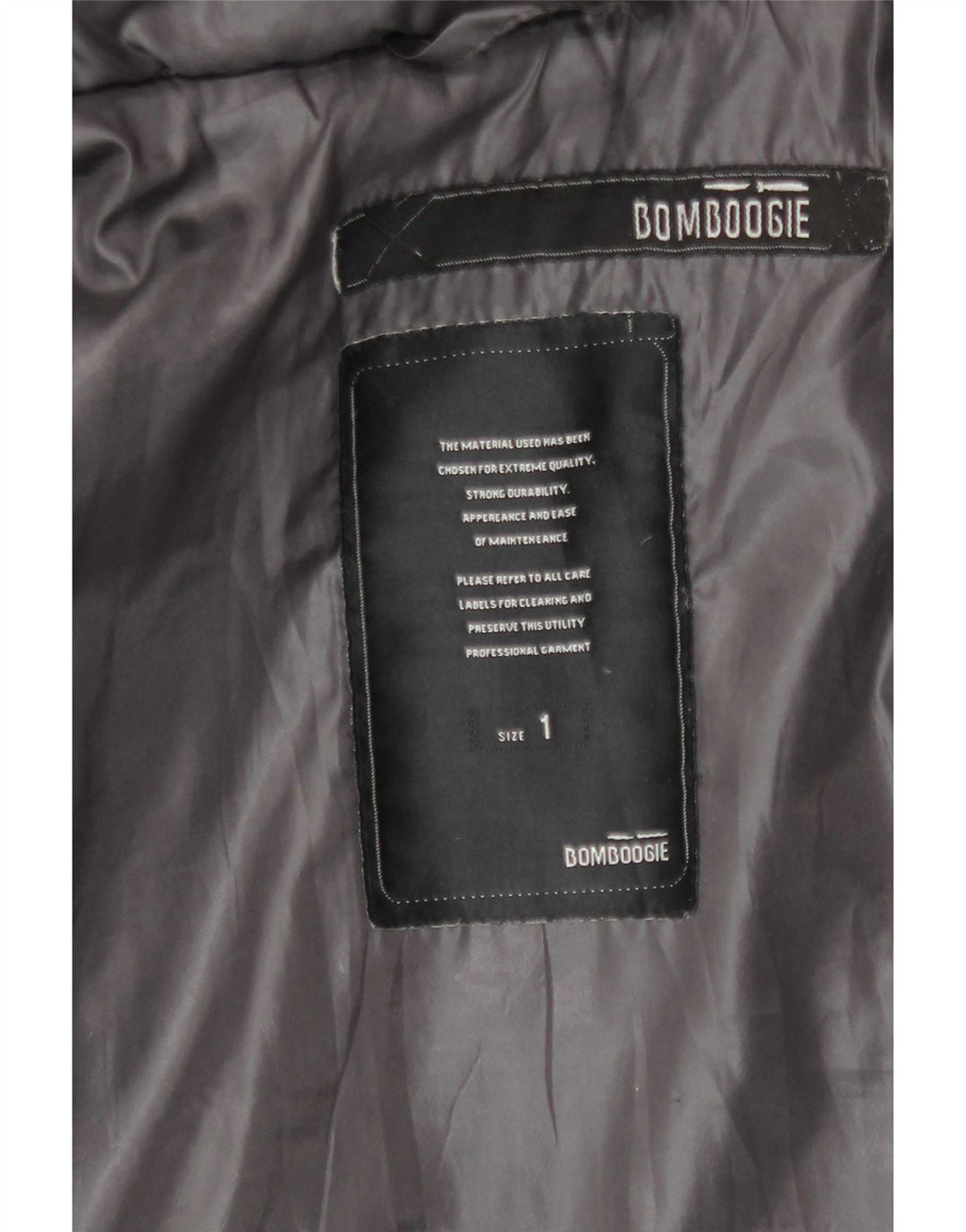 Bomboogie Womens Hooded Oversized Padded Jacket US 1 XS Grey Polyester