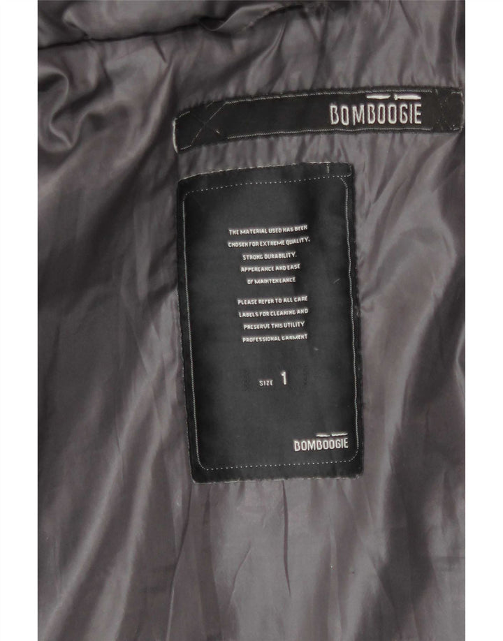 Bomboogie Womens Hooded Oversized Padded Jacket US 1 XS Grey Polyester