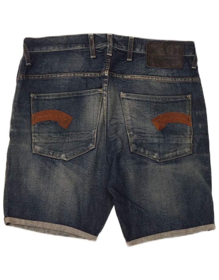 G-Star Mens Denim Shorts W34 Large Blue Cotton