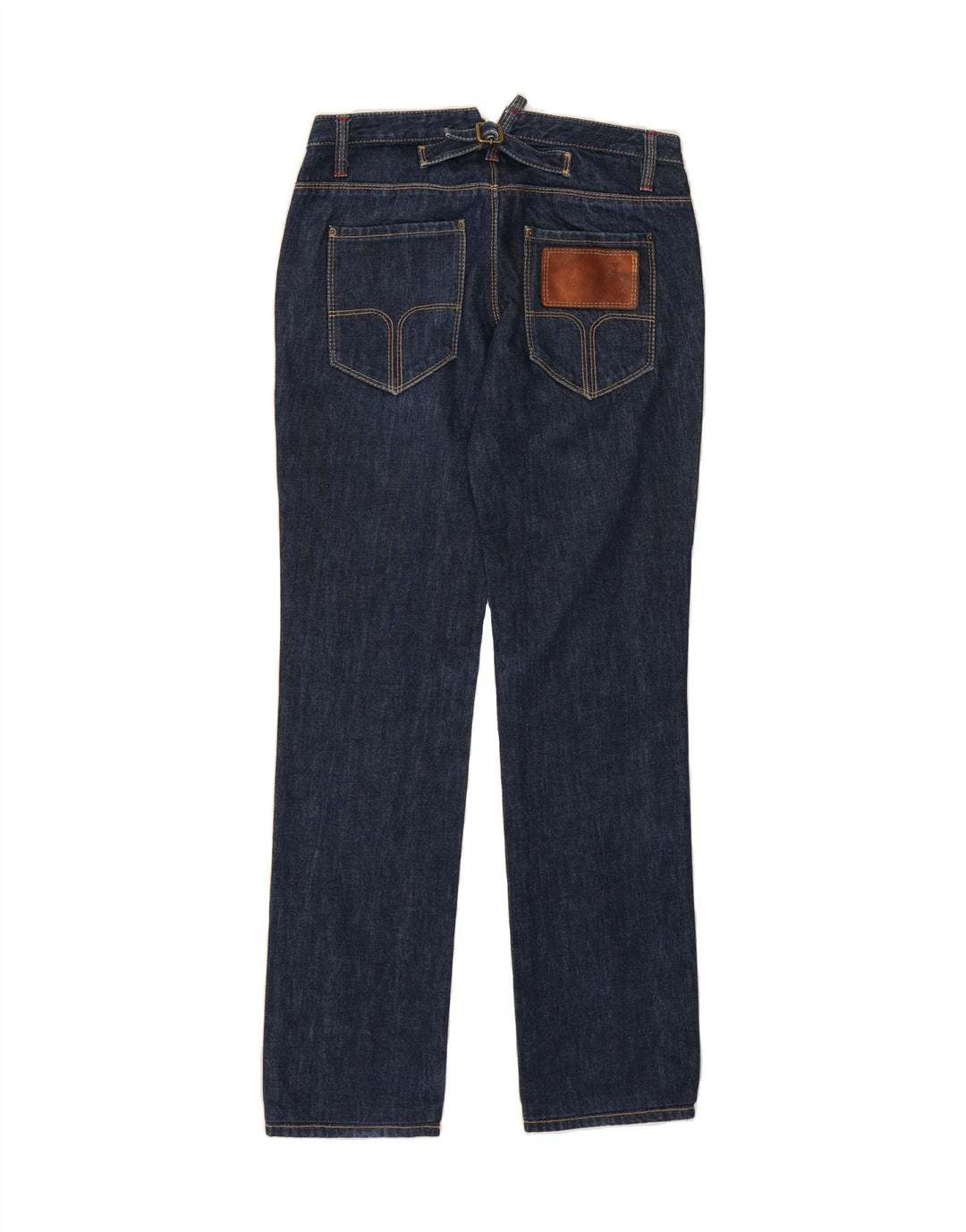 DSQUARED2 Womens Straight Jeans IT 40 Small W28 L31 Navy Blue Cotton Vintage Dsquared2 and Second-Hand Dsquared2 from Messina Hembry 