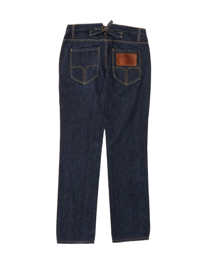 DSQUARED2 Womens Straight Jeans IT 40 Small W28 L31 Navy Blue Cotton Vintage Dsquared2 and Second-Hand Dsquared2 from Messina Hembry 