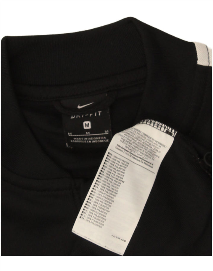 Jachetă de top pentru trening Nike Dri Fit pentru bărbați, negru mediu, poliester bloc de culoare