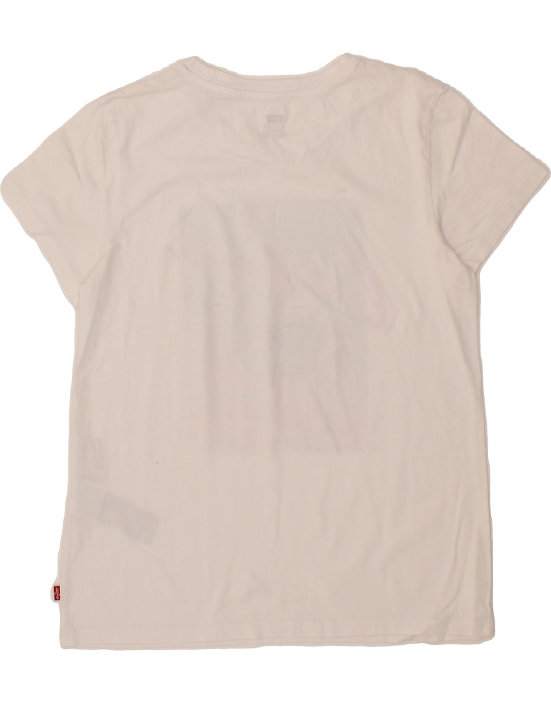 LEVI'S Womens Graphic T-Shirt Top UK 12 Medium White Cotton Vintage Levi's and Second-Hand Levi's from Messina Hembry 