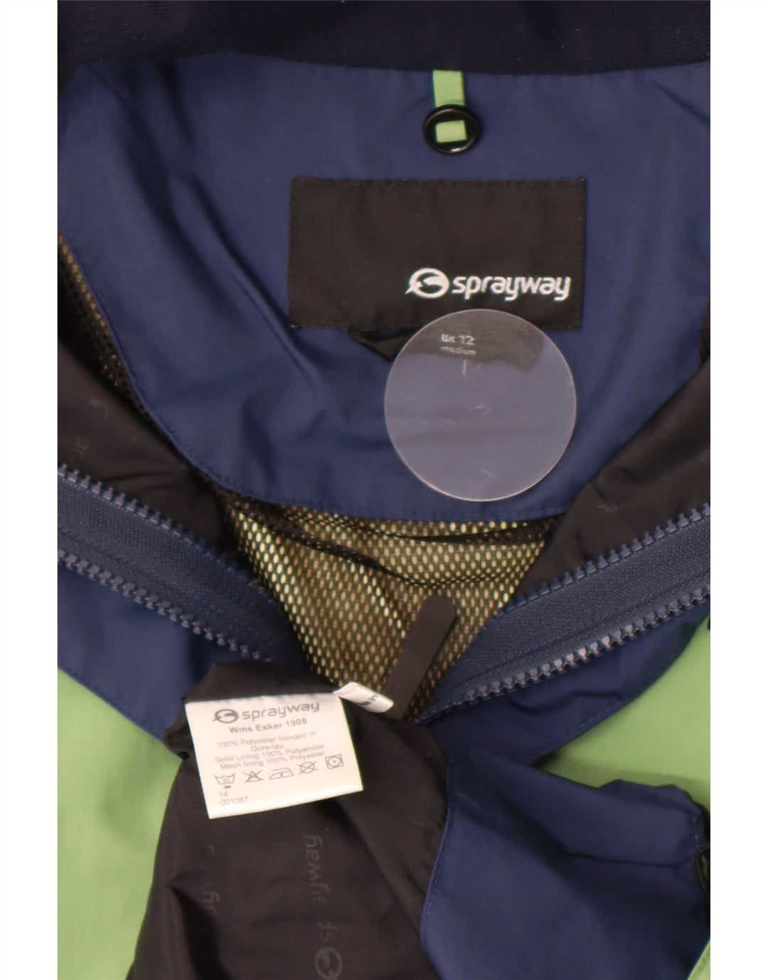 Sprayway Womens Rain Jacket UK 12 Medium Green Polyester