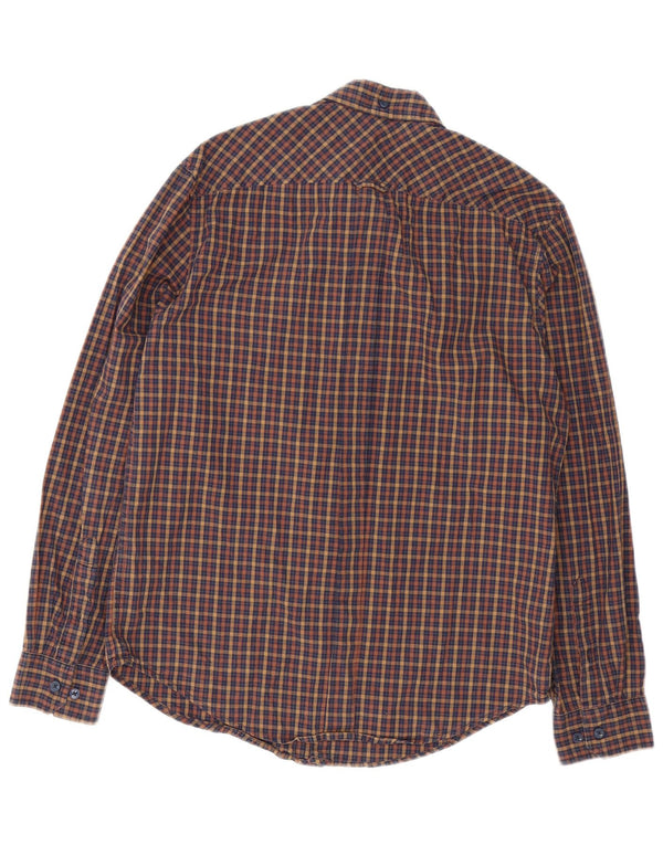 Camicia da uomo BEN SHERMAN in cotone a quadri marrone medio