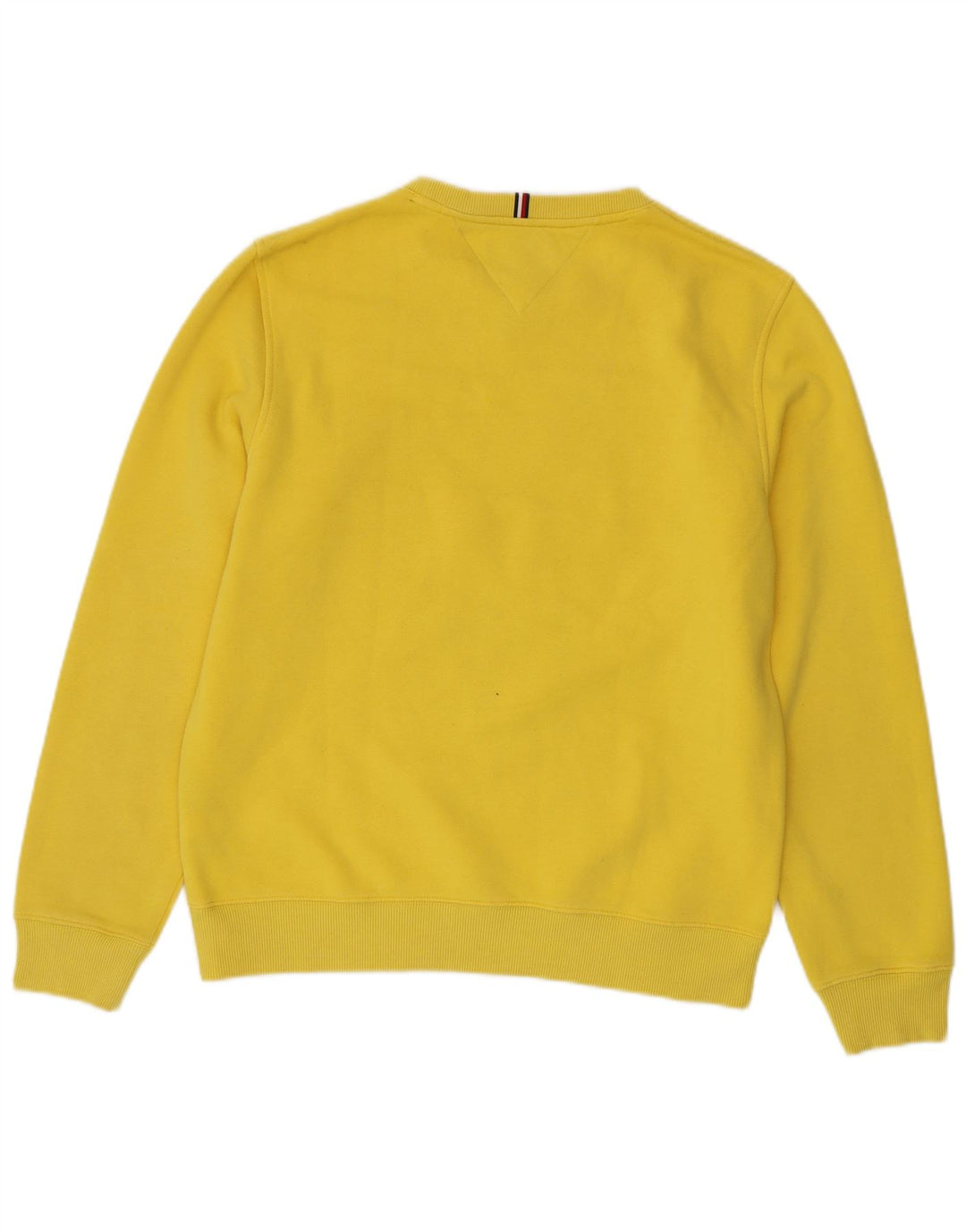 Tommy Hilfiger Mens Graphic Sweatshirt Jumper Medium Yellow Cotton