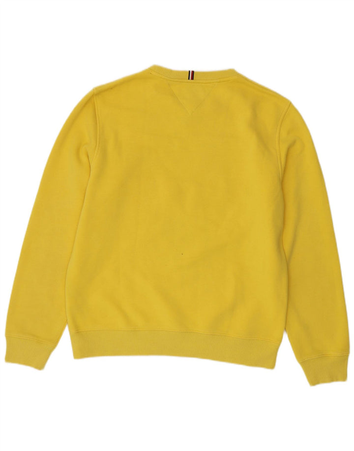 Tommy Hilfiger Mens Graphic Sweatshirt Jumper Medium Yellow Cotton