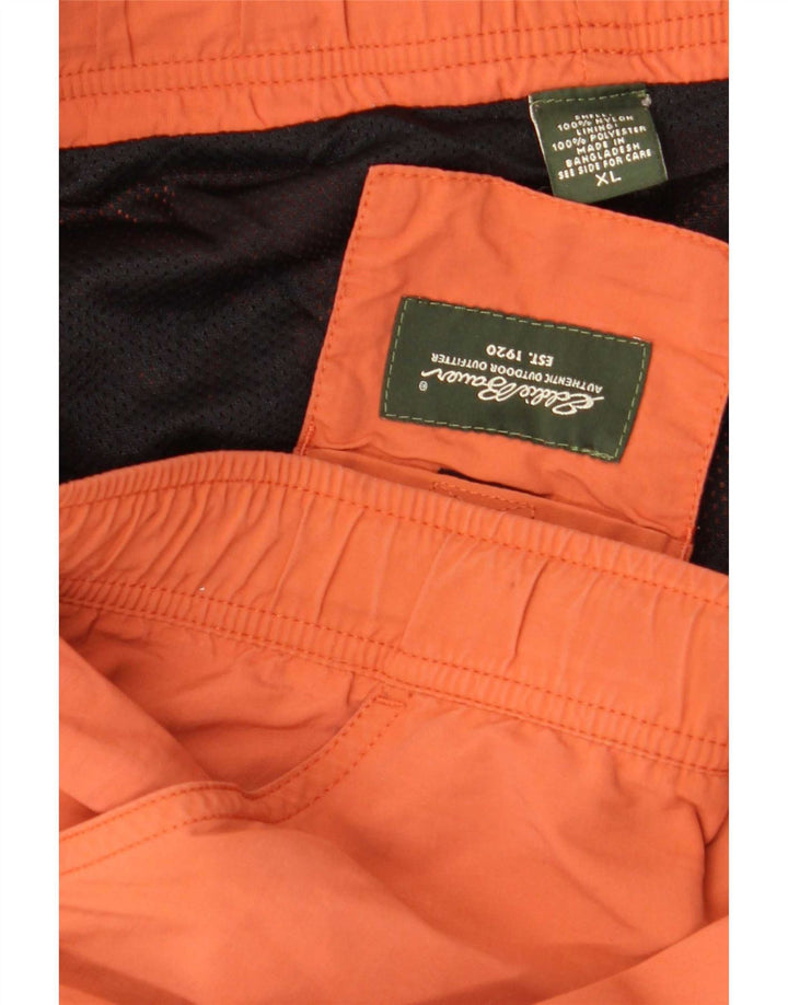 Eddie Bauer Mens Sport Shorts XL Orange Nylon