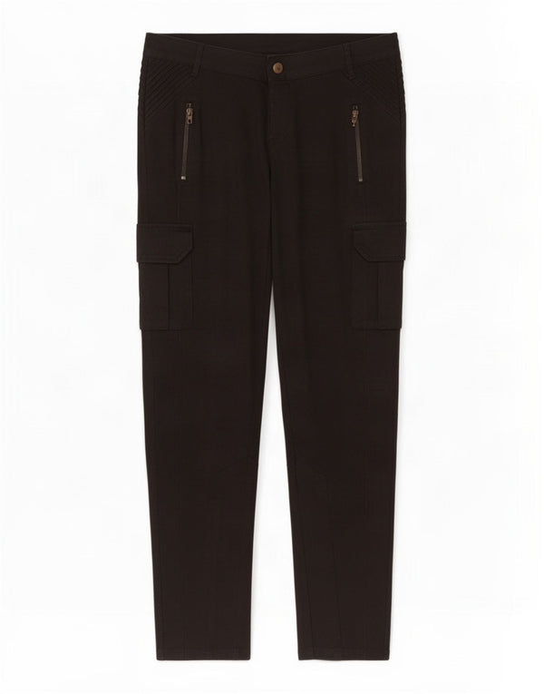Женские узкие брюки карго Zara EU 40 Medium W30 L30, черные, хлопковые