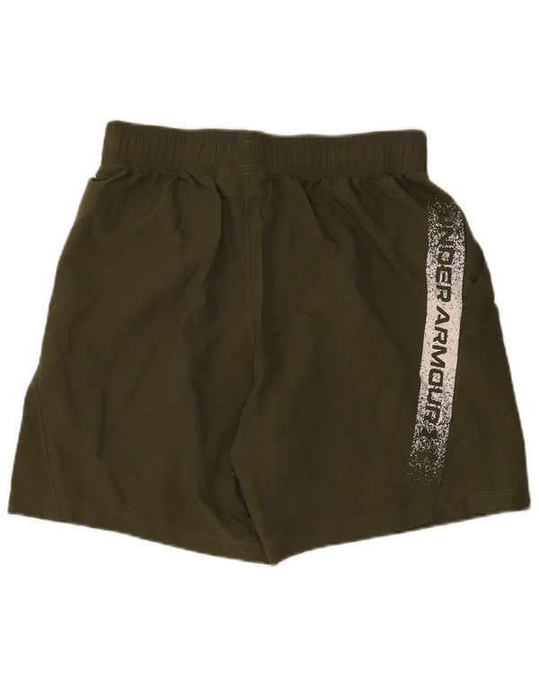 Under Armour Mens Graphic Sport Shorts Large Khaki Polyester