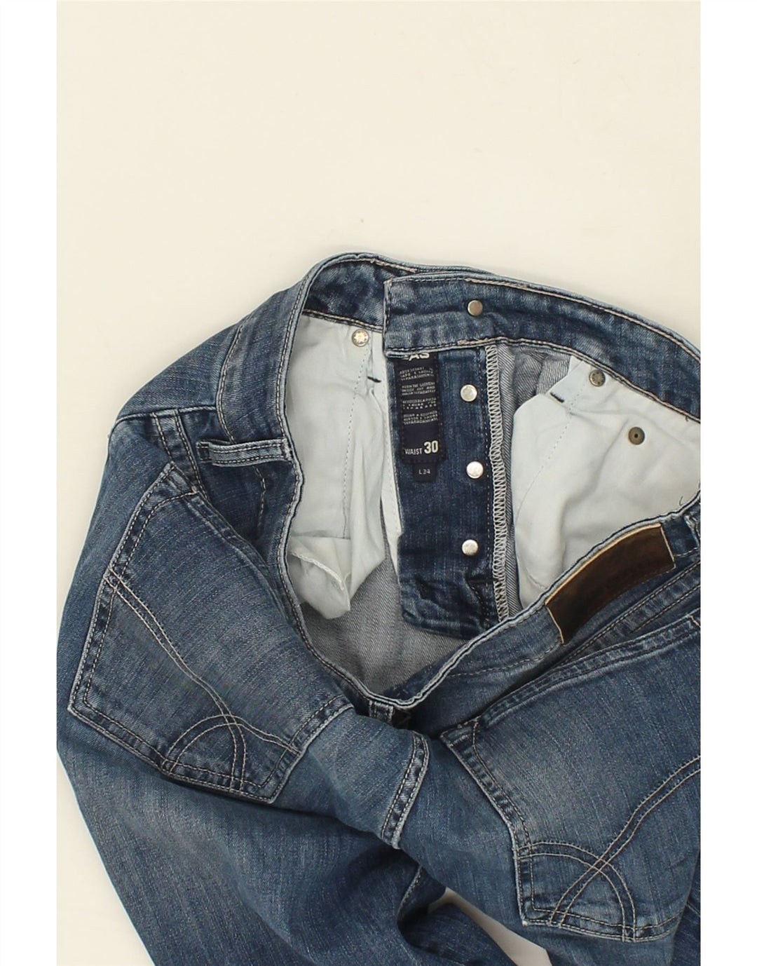 GAS Mens Slim Jeans W30 L27  Blue Vintage Gas and Second-Hand Gas from Messina Hembry 