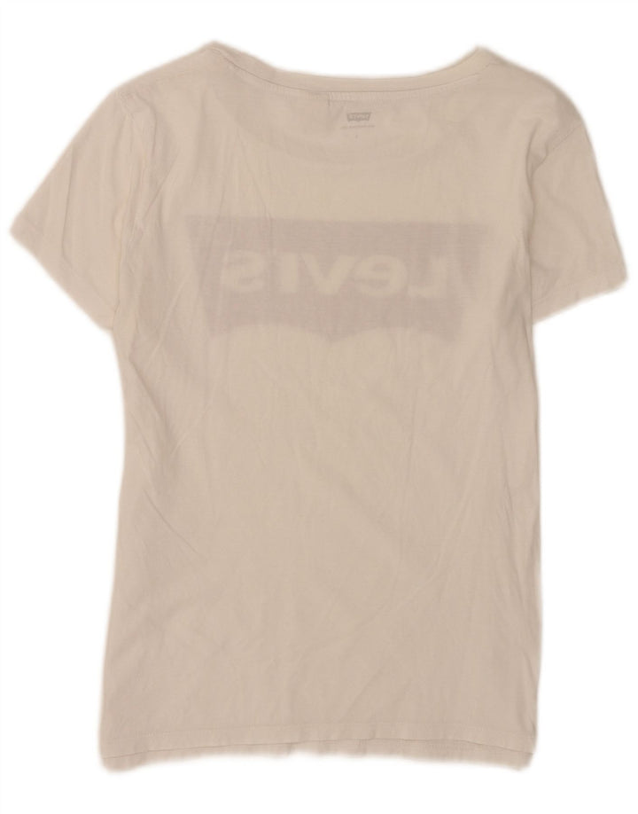 T-shirt grafica da donna Levi's Top UK 10 piccola bianca