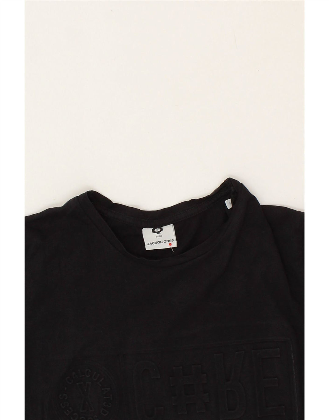 JACK & JONES Mens Core Graphic T-Shirt Top Small Black Cotton Vintage Jack & Jones and Second-Hand Jack & Jones from Messina Hembry 