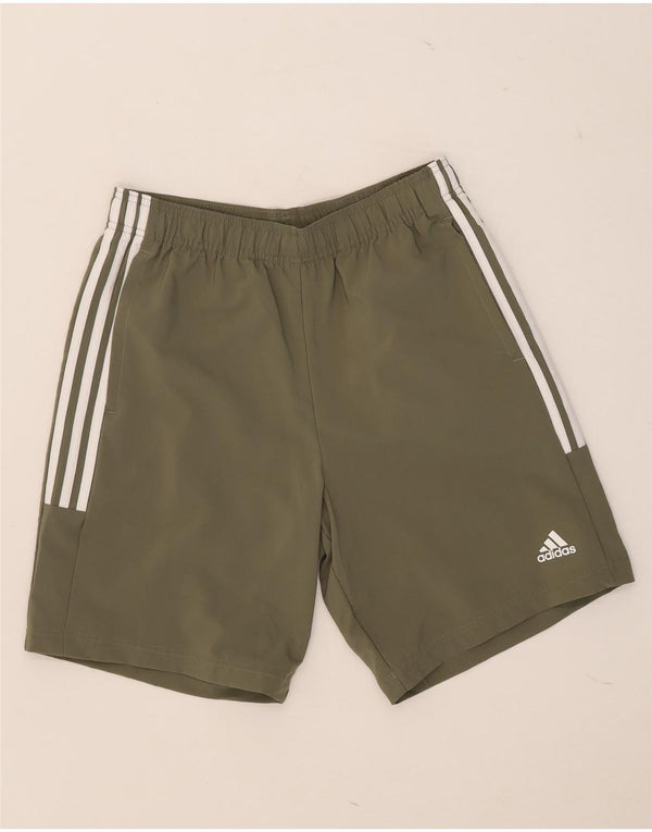 Pantaloni scurți sport Adidas pentru bărbați, poliester mediu kaki