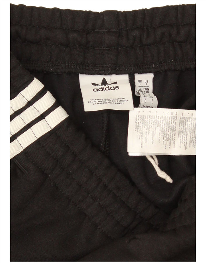 ADIDAS Mens Tracksuit Trousers Joggers Large  Black Polyester