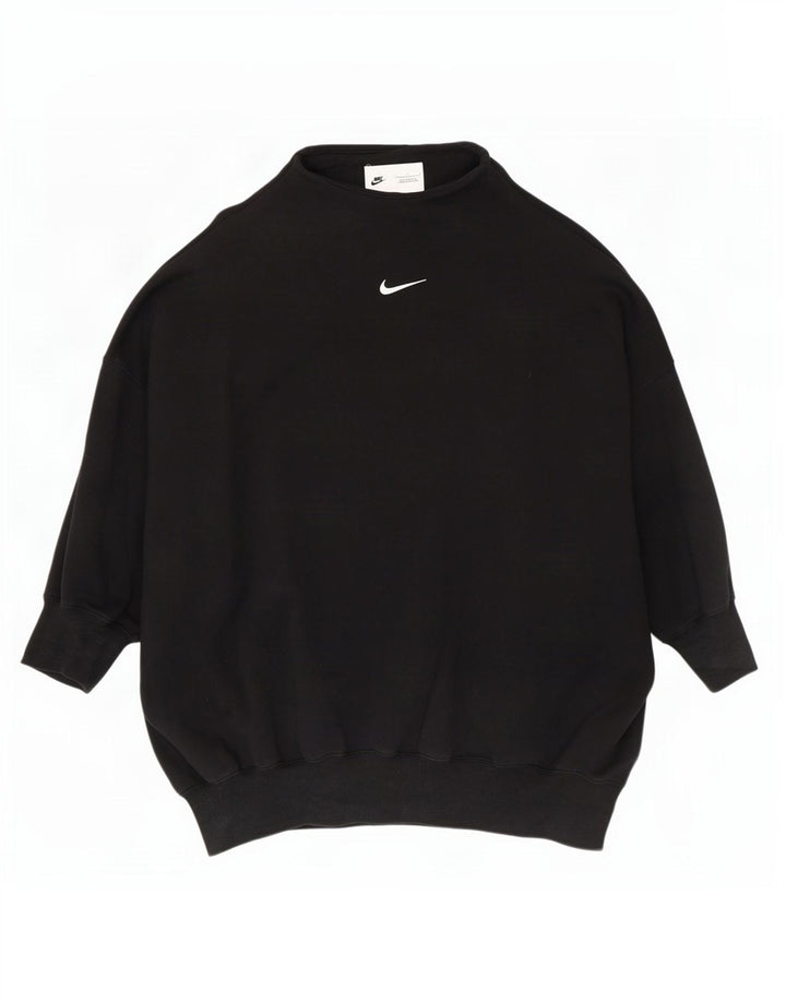 Nike Damen-Sweatshirt in Übergröße, Größe UK 16, Größe L, Schwarz, Baumwolle