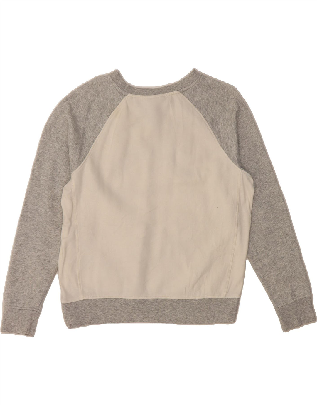 CHAMPION Womens Graphic Sweatshirt Jumper UK 14 Medium Grey Colourblock Vintage Champion and Second-Hand Champion from Messina Hembry 