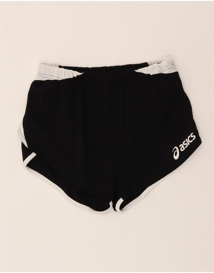 Asics Womens Sport Shorts UK 12 Medium  Black Colourblock Polyester