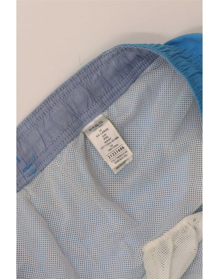 Marks & Spencer Badeshorts til mænd 2XL blå polyester