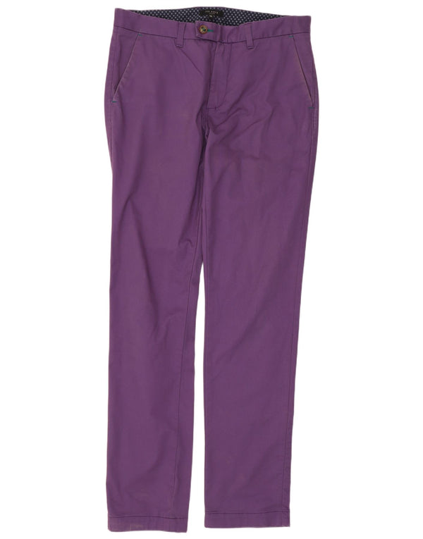 Ted Baker Pantalon Chino Slim Homme W32 L33 Violet Coton
