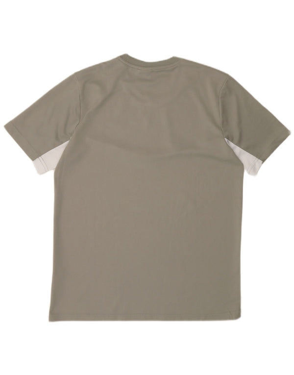 Nike Mens Dri Fit T-Shirt Top Medium Grey Colourblock Polyester