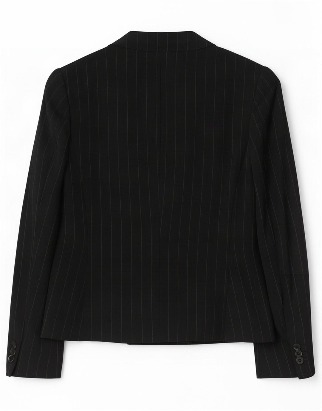Max Mara Veste blazer double boutonnage pour femme UK 12 Medium Black Pinstripe