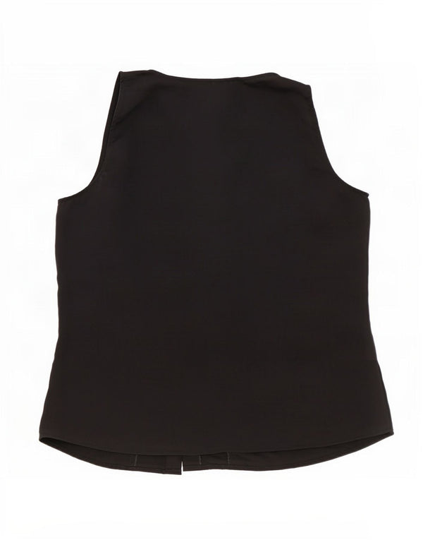Ralph Lauren Blusa sin mangas para mujer UK 46 Grande Poliéster negro