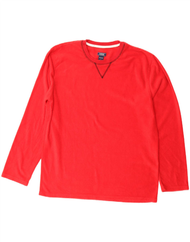 IZOD Pull Polaire Homme Grand Rouge Polyester